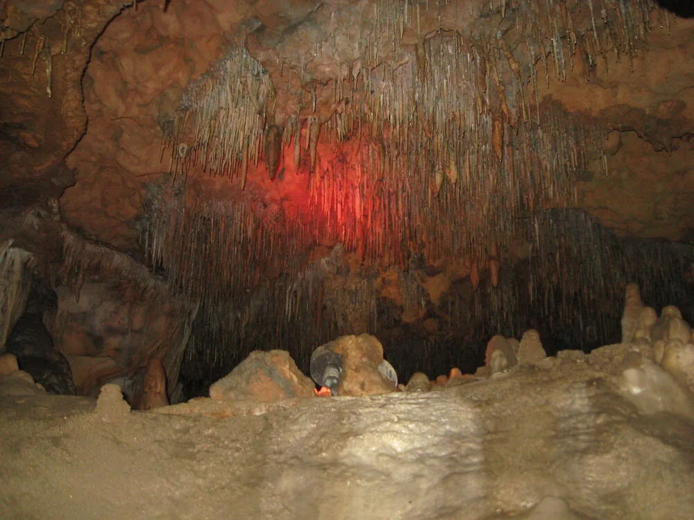 Natural limestone formations inside Florida Caverns State Park
